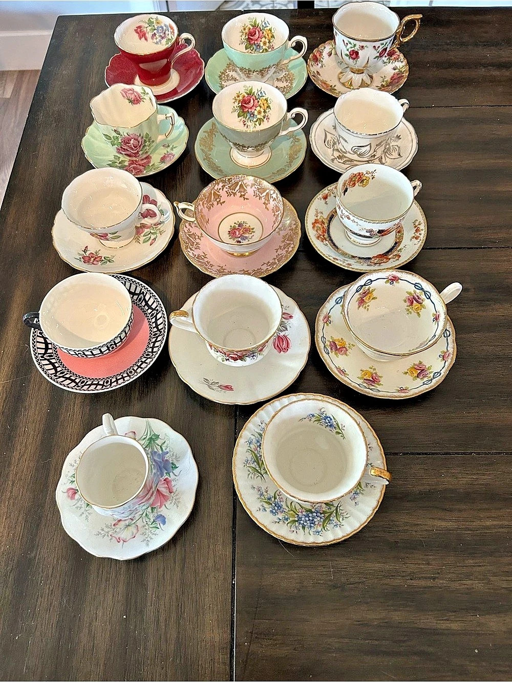 Vintage Floral and other Teacup and Saucer Collection